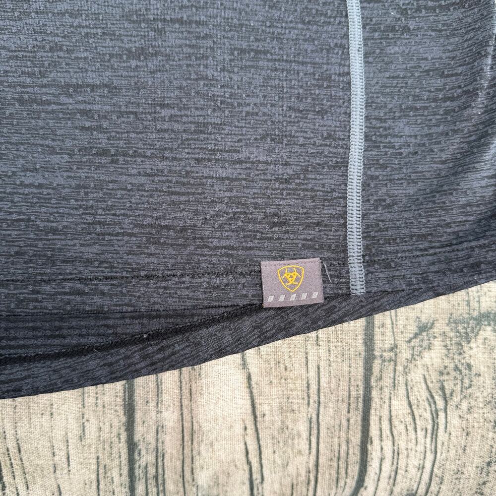 Ariat Rebar Evolution 1/2 Zip Pullover Mens XL Gray Long Sleeve Workwear - Picture 5 of 8